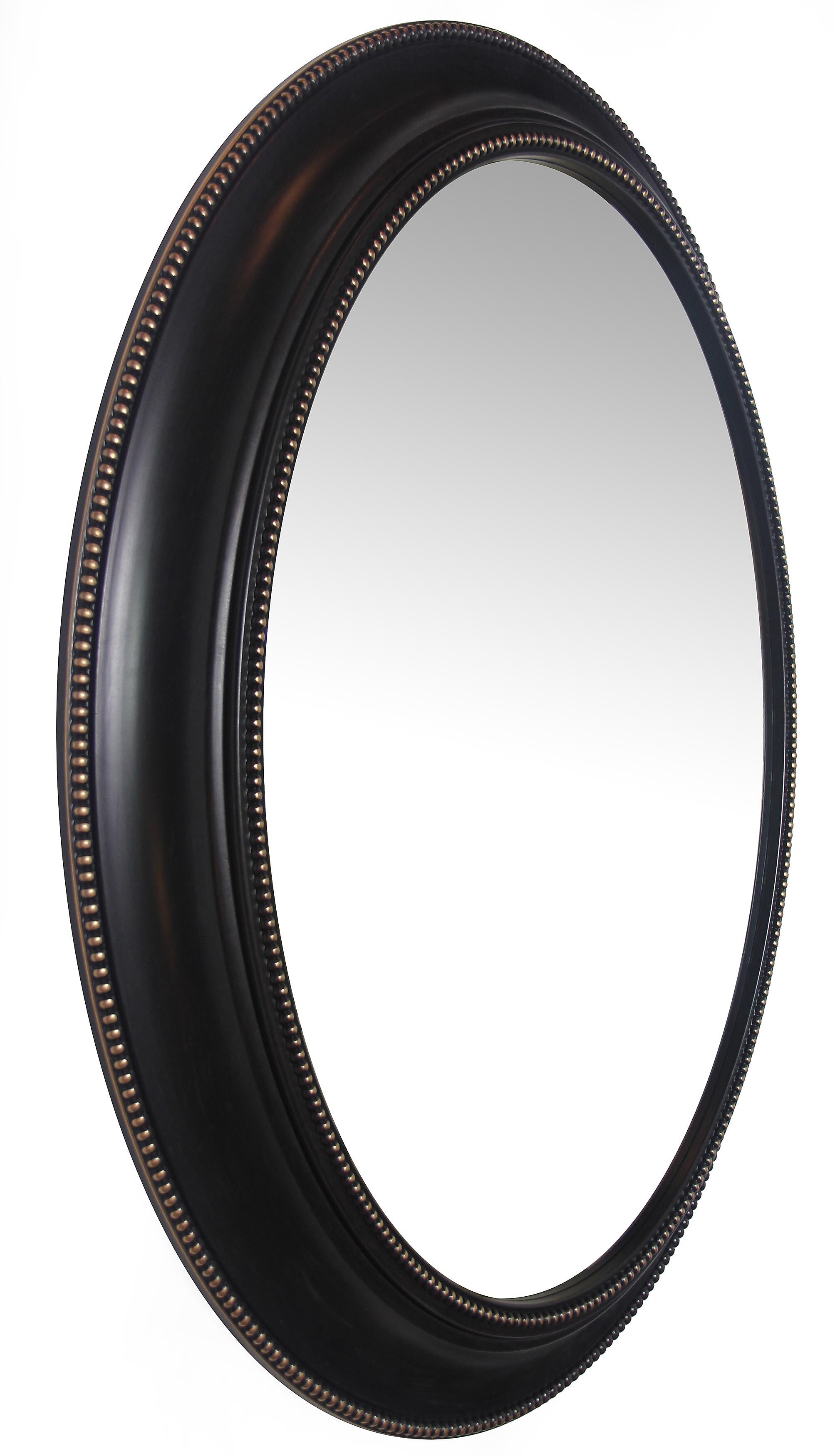 Infinity Instruments Sonore Decorative Wall Mirror, Black Plastic, 30" (15370BK)