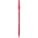 BIC Round Stic Xtra Life Ballpoint Pens, Medium Point, 1.0mm, Red Ink, Dozen (20118/GSM11RD)