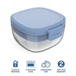 bentgo All-in-One Salad Container, 5-Compartment, Light Blue, 61 oz. (BGLASSAL-LB)