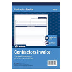 Adams Contractor's Invoice Book , 3 Part, 8.38'' x 11.44'', 50 Sets/Book (TC8122)