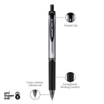 uni-ball Signo RT Gel Pens, Medium Point, 0.7mm, Black Ink, Dozen (65940)