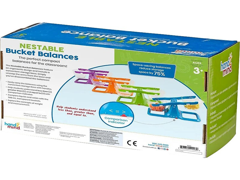 hand2mind Nestable Bucket Balances, 4/Set (93403)