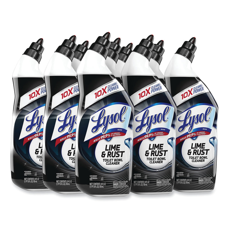 Lysol Disinfectant Lime & Rust Toilet Bowl Cleaner, Lime & Rust, Atlantic Fresh, 24 fl oz., 9/Carton (RAC98013)