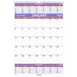 2026 AT-A-GLANCE 15.5" x 22.75" Three-Month Wall Calendar, White/Purple (PM6-28-26)