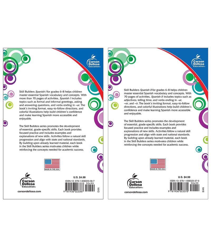 Book Set Skill Builders Spanish Grades 6-8