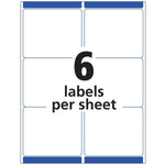 Avery Sure Feed Laser/Inkjet ID Labels, 3-1/3" x 4", White, 150 Labels/Pack (6464)