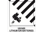 Decker Tape Products UN3480 LITHIUM ION BATTERIES Shipping Label, 4.75" x 4", White/Black, 500 Labels/Roll (DL526P-2)