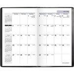 2025-2026 AT-A-GLANCE 3.5" x 6" Academic Year Monthly Planner, Faux Leather Cover, Black (AY53-00-26)