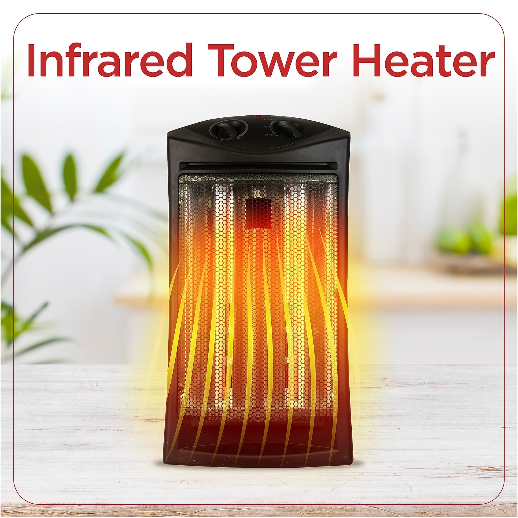 Black & Decker 1500-Watt Portable Infrared Electric Tower Heater, Black (BHTI06)