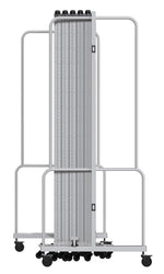 National Public Seating Robo Series 11-Panel Folding Mobile Room Divider, 72"H x 256"W, Clear Acrylic (RDG6-11CA)
