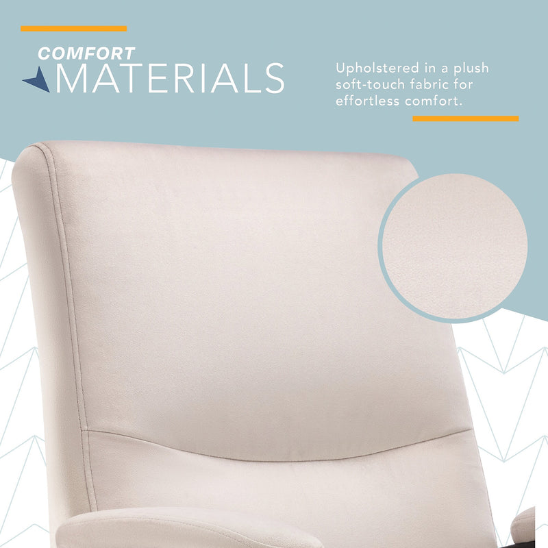 Click365 Ergonomic Velvet Swivel Executive Chair, Taupe (CCHR10024D)