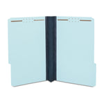 Staples® 60% Recycled Pressboard Classification Folder, 3" Expansion, Legal Size, Light Blue, 25/Box (ST384871/384871)