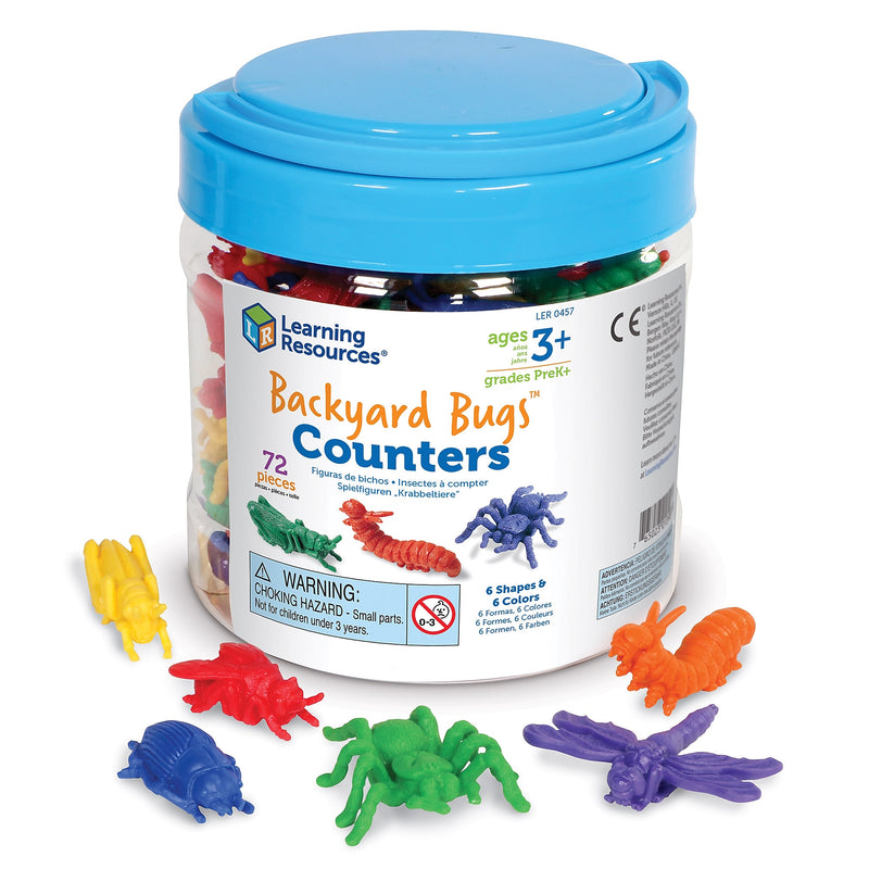 Learning Resources Backyard Bugs Counters, Set of 72 (LER0457)