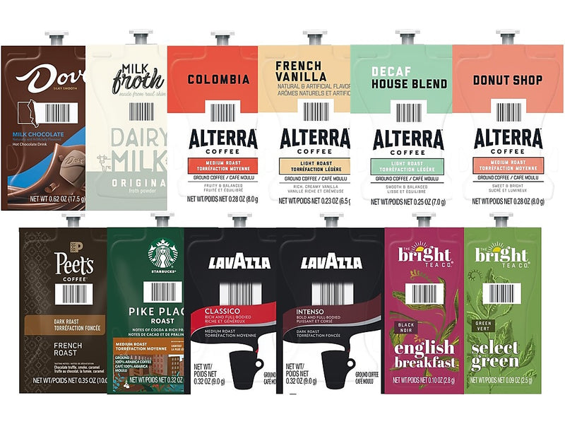 Lavazza Flavia Collection Large Variety Pack Coffee Flavia Freshpacks, 12/Carton (94163610000002)