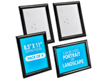 Azar Sign Holder, 8.5" x 11", Table Top, Black, Plastic, 4/Pack (300332-BLK-4PK)