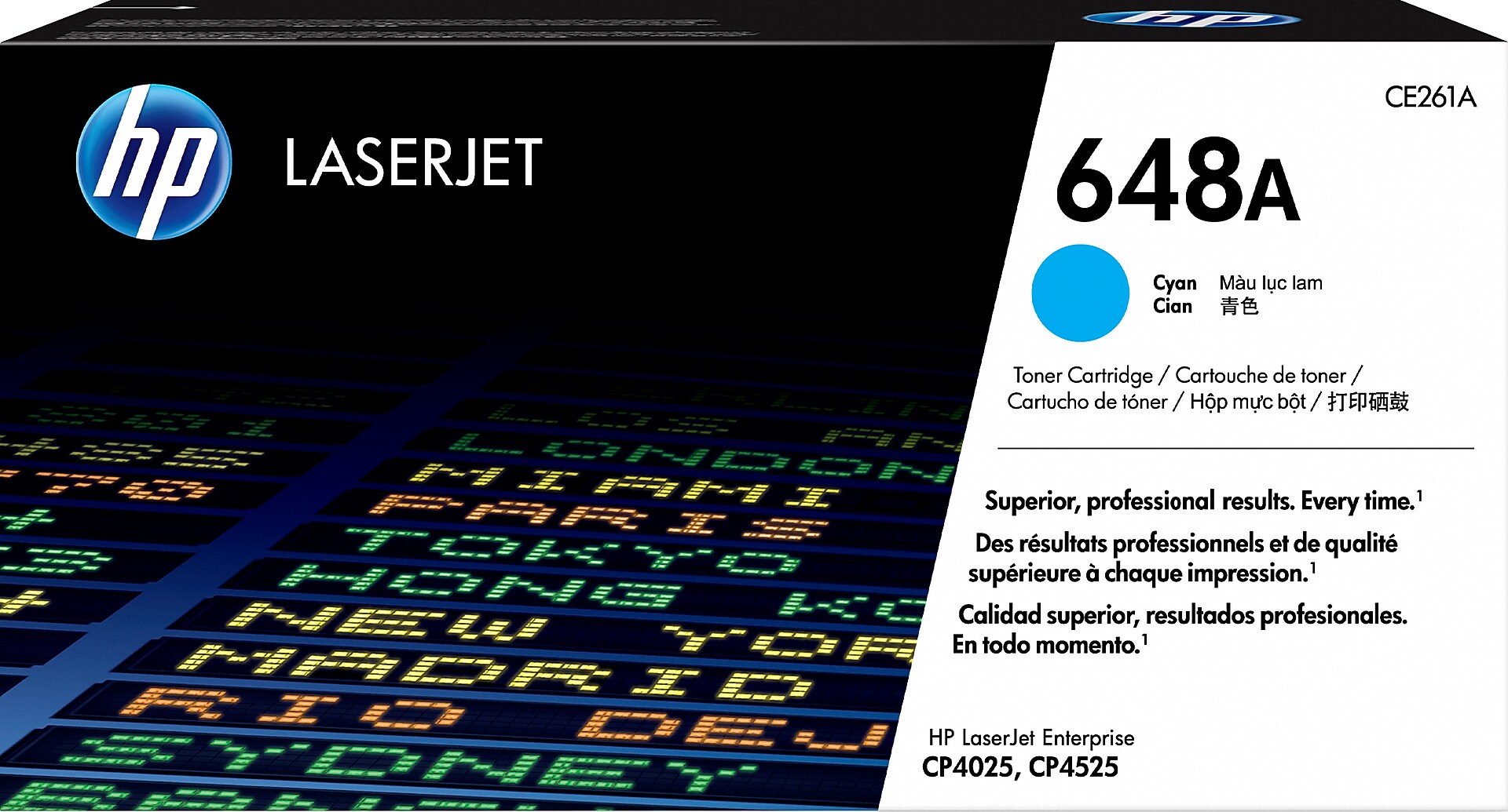 HP 648A Cyan Standard Yield Toner Cartridge, Prints Up to 11,000 Pages (CE261A)
