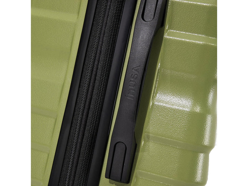 InUSA Aurum 27.98" Hardside Suitcase, 4-Wheeled Spinner, Green (IUAUR00M-GRN)