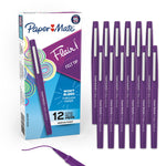 Paper Mate Flair Felt Pen, Medium Point, 0.7mm, Purple Ink, Dozen (8450152)
