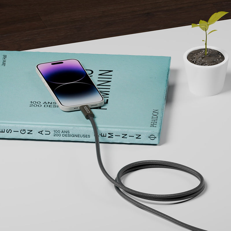 CODi Charge & Sync 3' USB-C to USB-C Power Cable, Male to Male, Black (A01101)