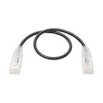Tripp Lite 1' CAT-6 Ethernet Cable, 28 AWG, Black (N201-S01-BK)