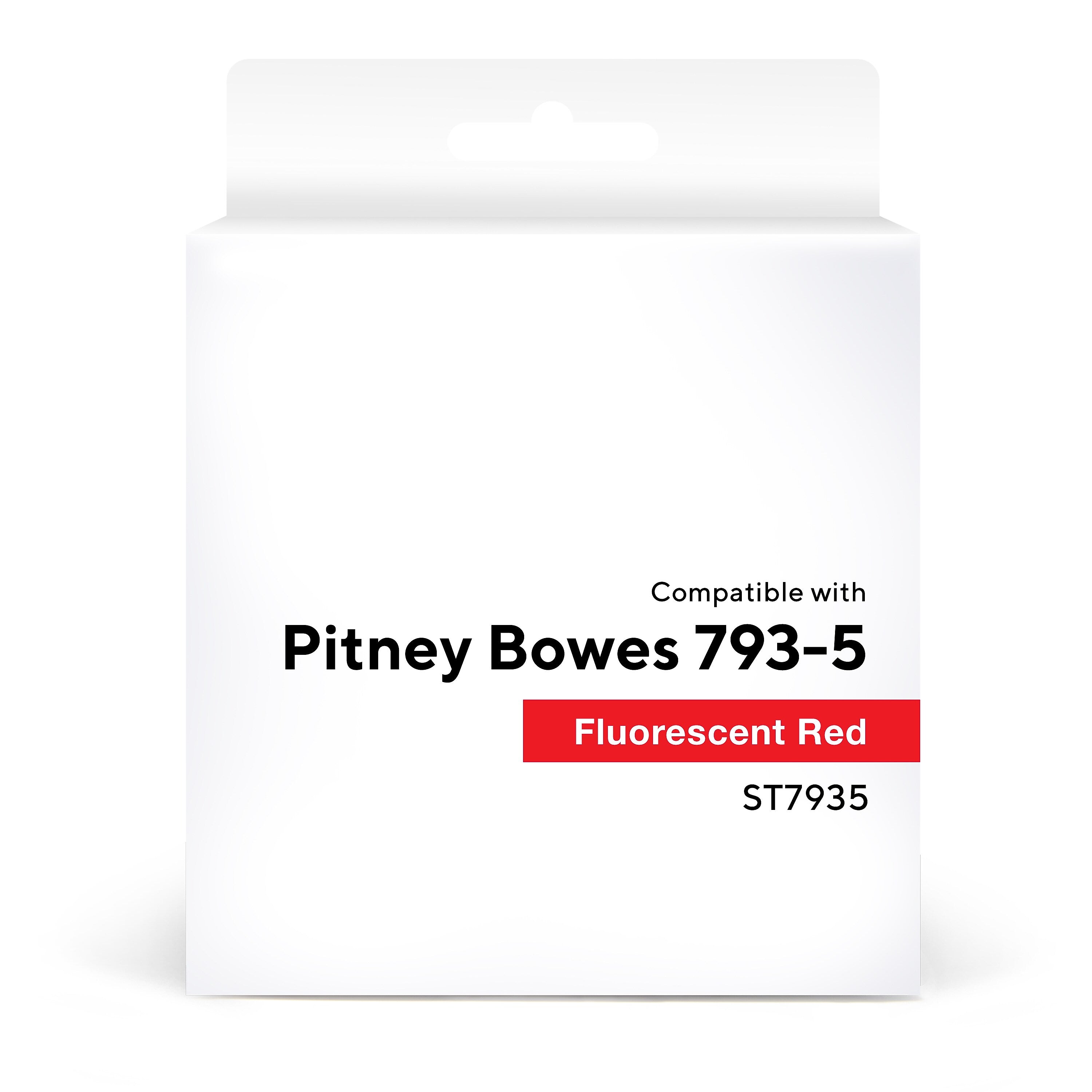 Staples Remanufactured Red Standard Yield Postage Ink Cartridge Replacement for Pitney Bowes (793-5)