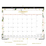 2026 Day Designer for Blue Sky Coming Up Roses Blush 22" x 17" Monthly Desk Calendar (138198-26)