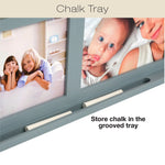 Excello Global Products Barndoor Picture Frame with Chalkboard, Gray (EGP-HD-0413C)