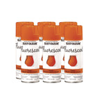 Rust-Oleum Specialty Fluorescent Spray Paint, Flat Fluorescent Orange, 11 oz., 6/Carton (342568)