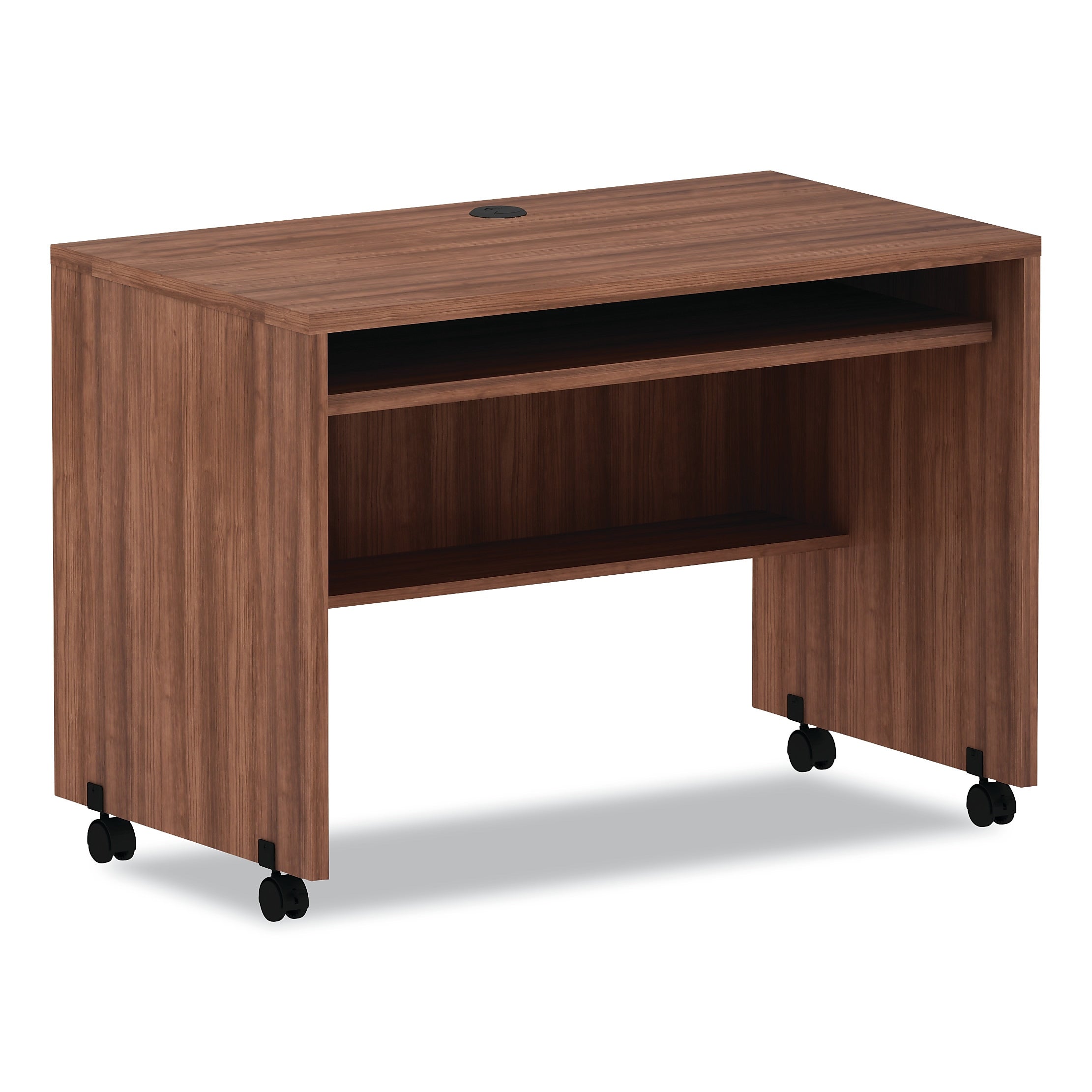 Alera® Valencia Series Mobile Workstation Desk, 41.38w x 23.63d x 30h, Modern Walnut