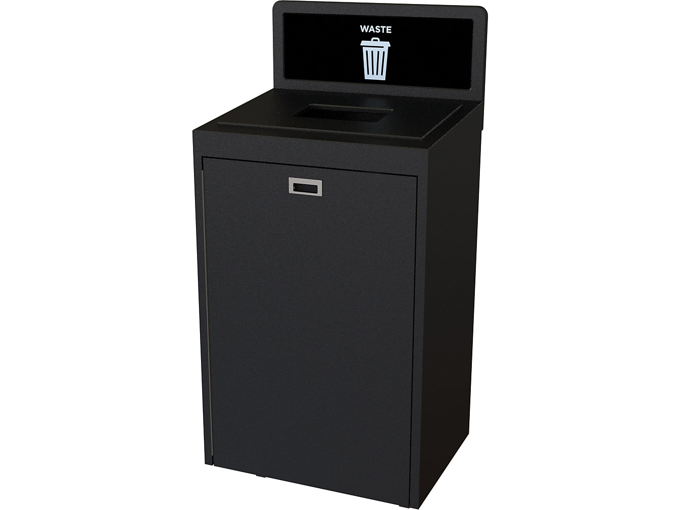 CleanRiver TIM Plastic Trash Can, 36 Gallon, Black (TIM36-1-W-BK)