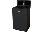 CleanRiver TIM Plastic Trash Can, 36 Gallon, Black (TIM36-1-W-BK)