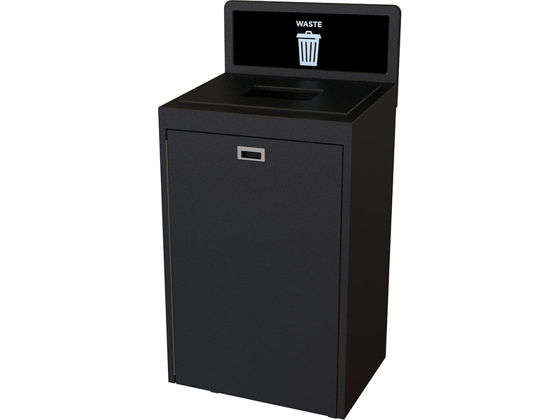 CleanRiver TIM Plastic Trash Can, 36 Gallon, Black (TIM36-1-W-BK)