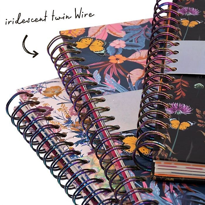 Pukka Pad Bloom 5-Subject Subject Notebooks, 6.9" x 9.8", College Ruled, 100 Sheets, Assorted Colors, 3/Pack (9494-BLM(ASST))