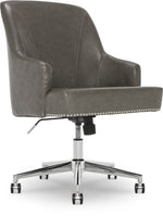 Serta Style Leighton Faux Leather Swivel Home Office Chair, Gray (47925G)