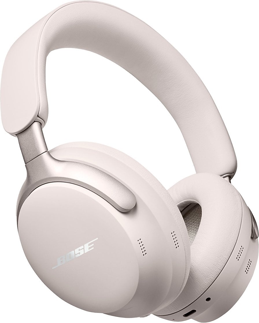 Bose QuietComfort Ultra Wireless Noise Cancelling Over-the-Ear Headphones, White Smoke (880066-0200)