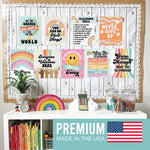 Hadley Designs 14" x 11" Retro Growth Mindset Classroom Decor Posters, 9/Set (HDDX004ACAK3H)
