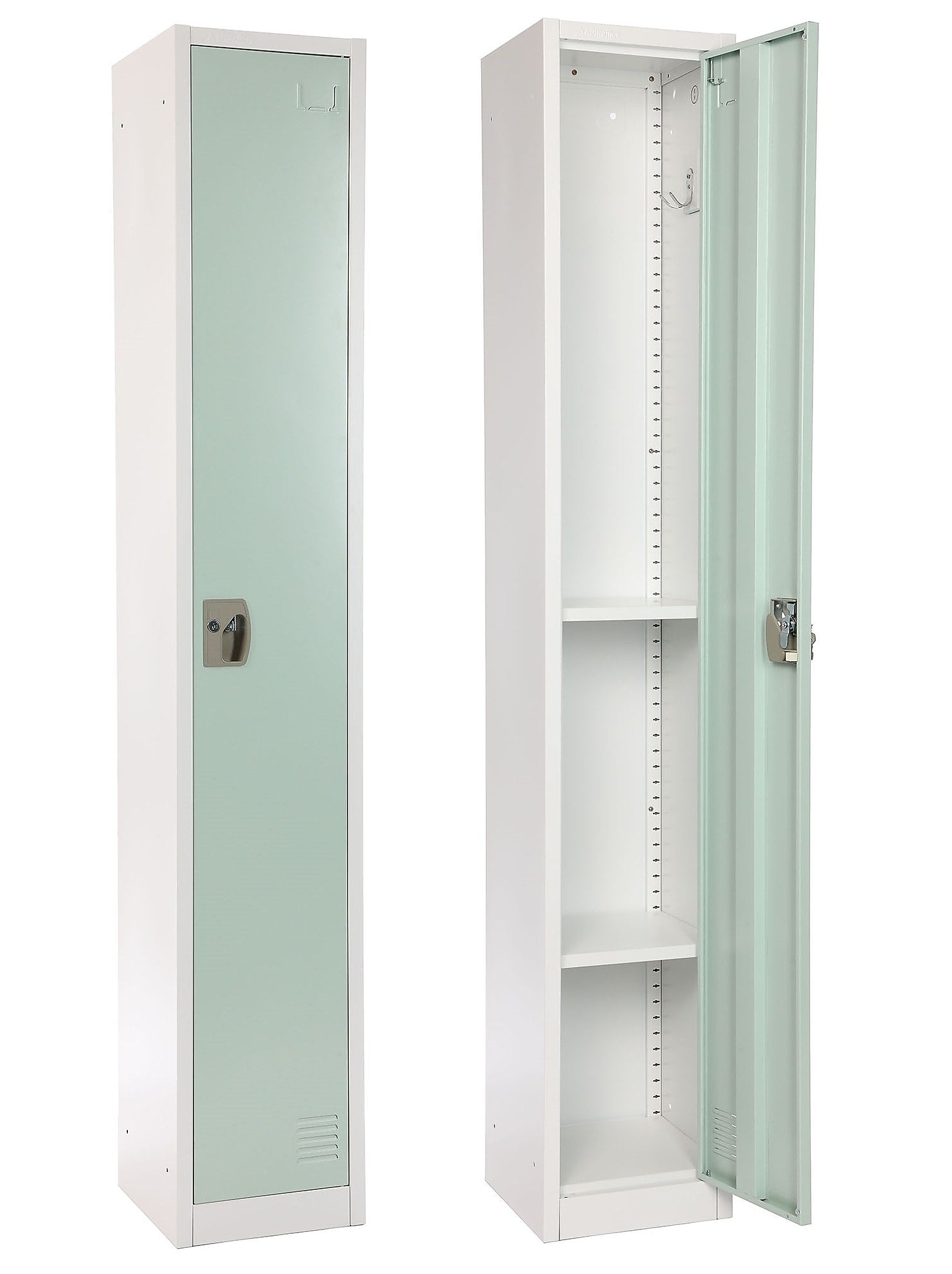 AdirOffice 72" Single Tier Misty Green Storage Locker (ADI629-201-MGRN)