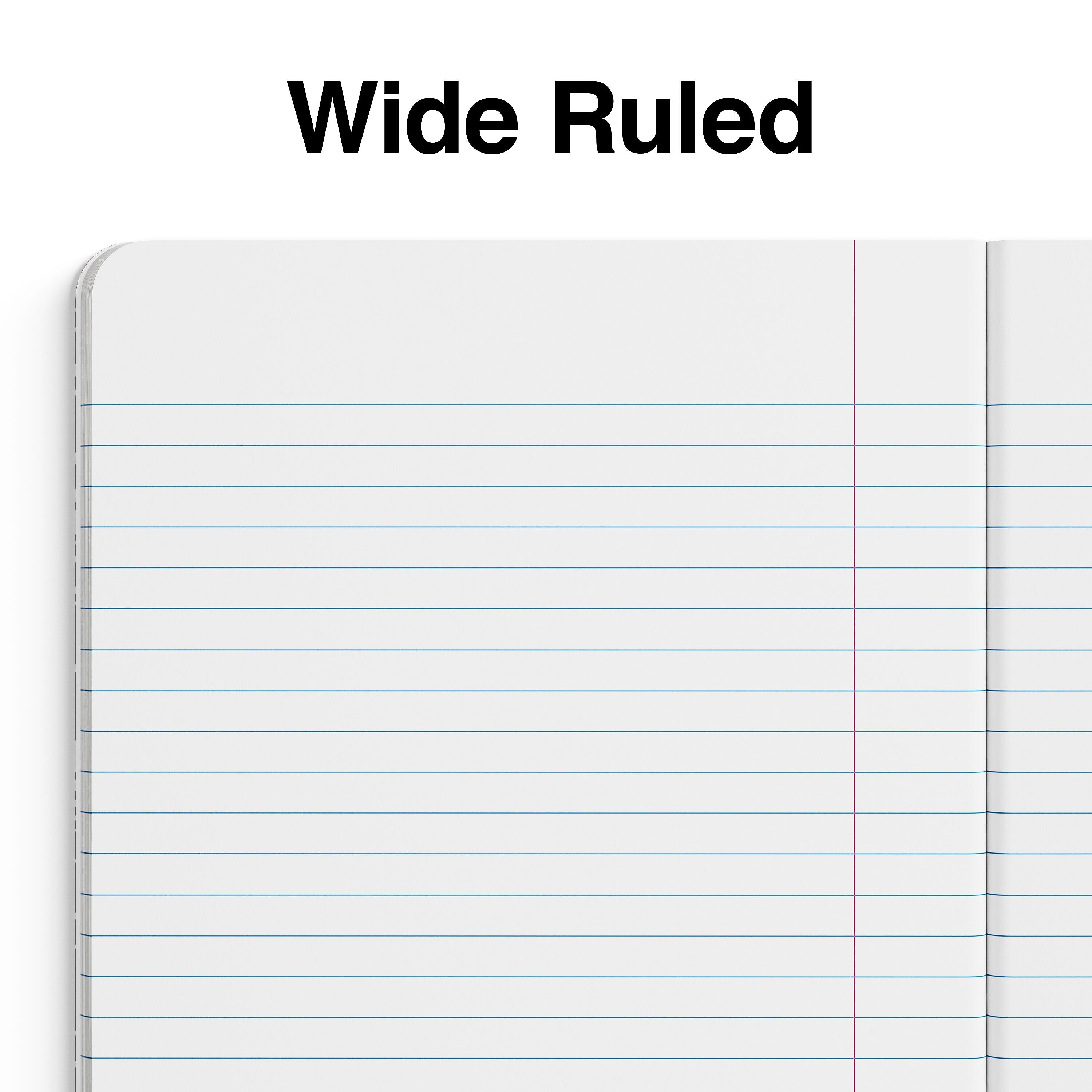 Staples™ Composition Notebook, 7.5" x 9.75", Wide Ruled, 80 Sheets, Blue/White, 24 Notebooks/Carton (55ST063CT)