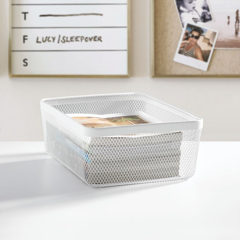 mDesign Steel Organizer, Matte White (25955)
