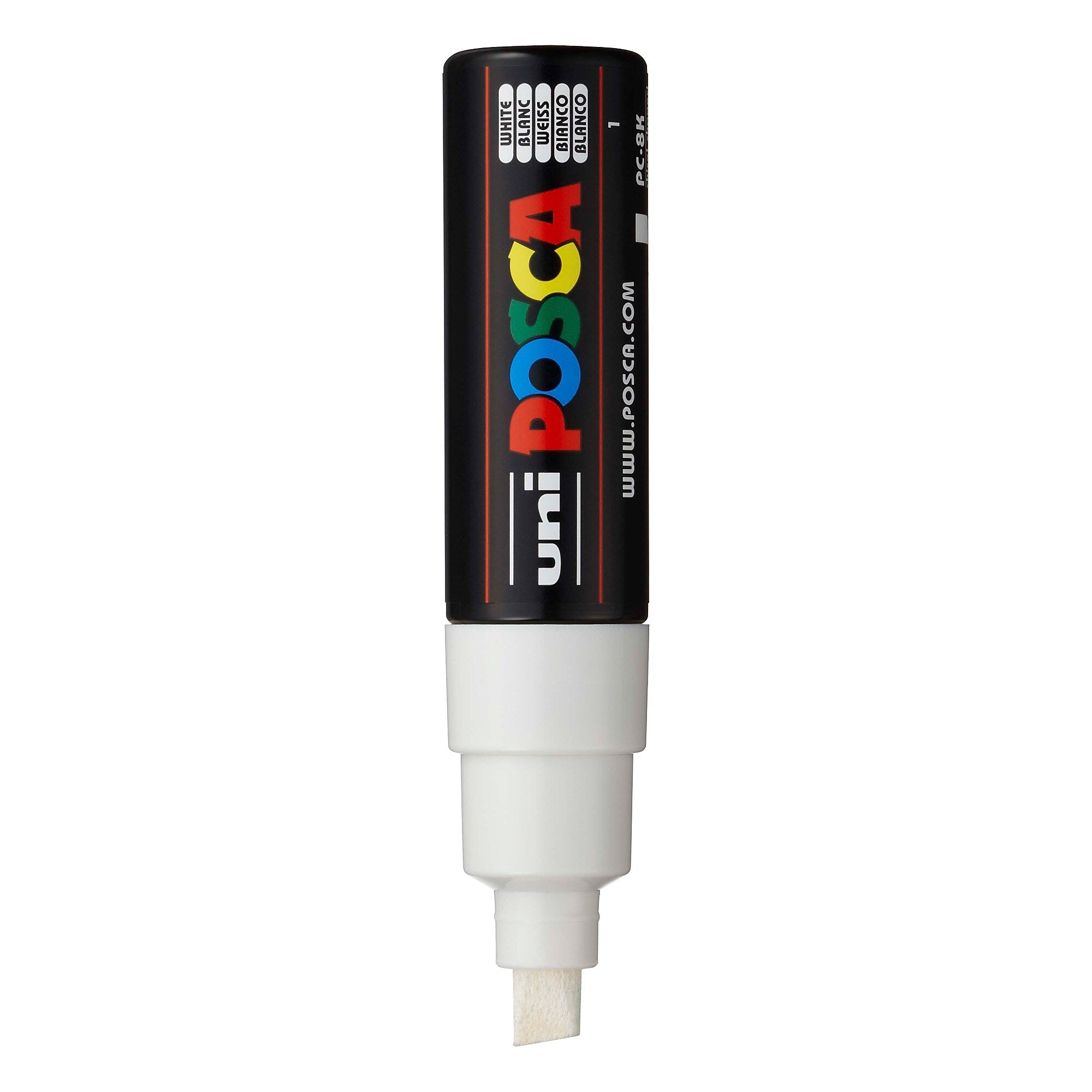 uni POSCA PC-8K Water-Based Paint Markers, Broad Tip, White (PC8KWHITE)