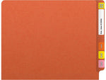 Medical Arts Press Reinforced End Tab File Folder, Straight Cut, Letter-Size, Orange, 50/Box (S-01601-ORG)