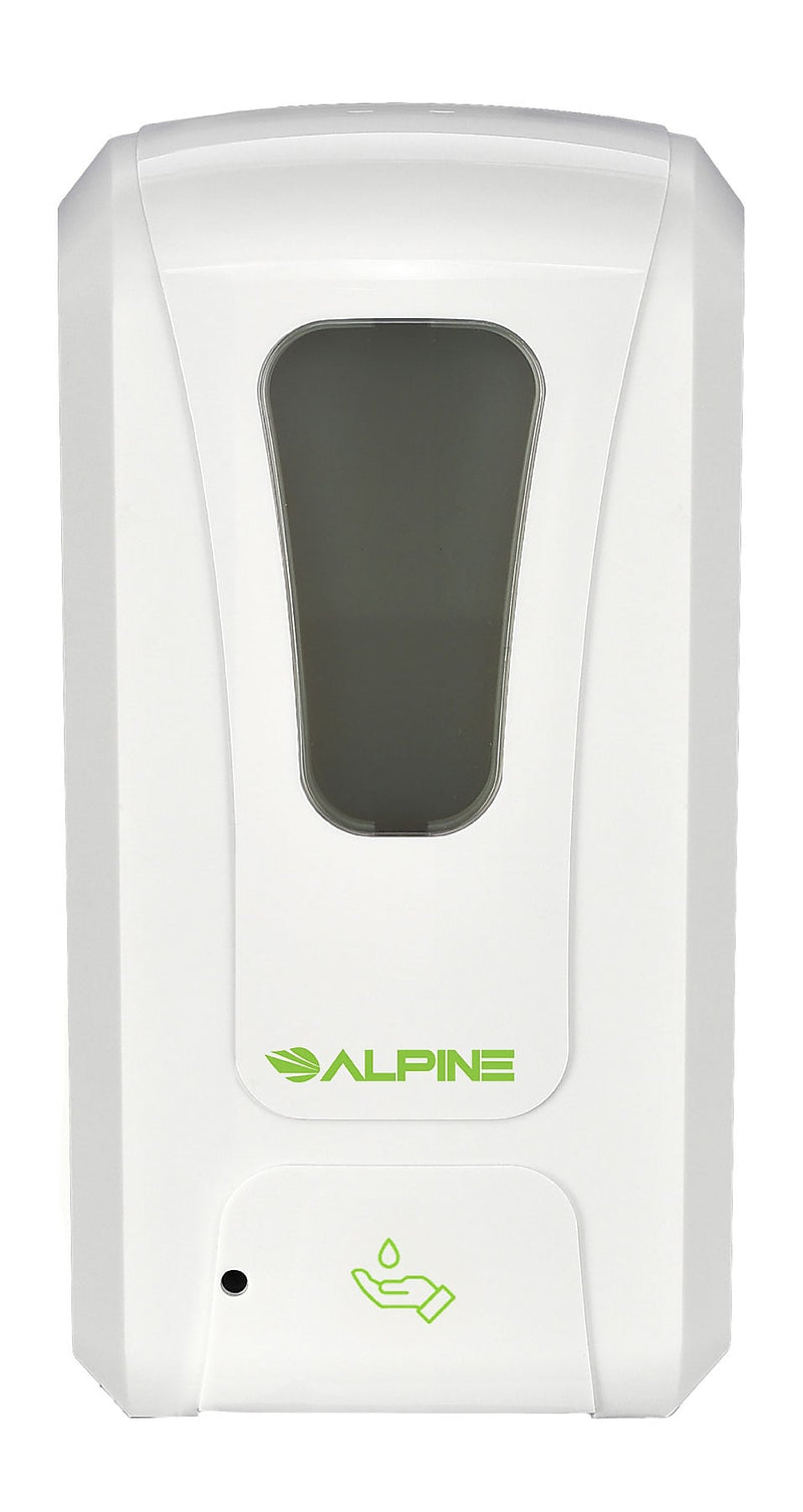 Alpine Industries Universal Wall Mounted Automatic Hand Sanitizer Dispenser, White (430-L)