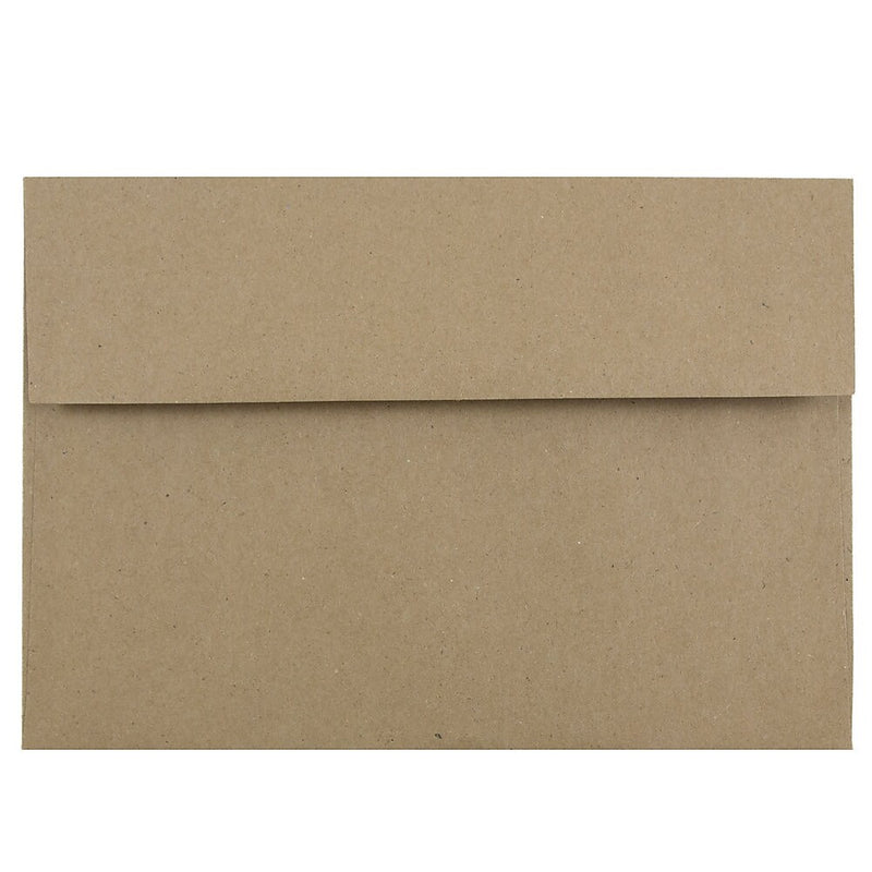 JAM Paper A8 Booklet Envelope 5 1/2" x 8 1/8", Brown Kraft, 100/Pack (LEKR750d)