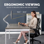 Fellowes Platinum Series Adjustable Monitor Arm, Up to 40" Monitor, Silver (8056401)