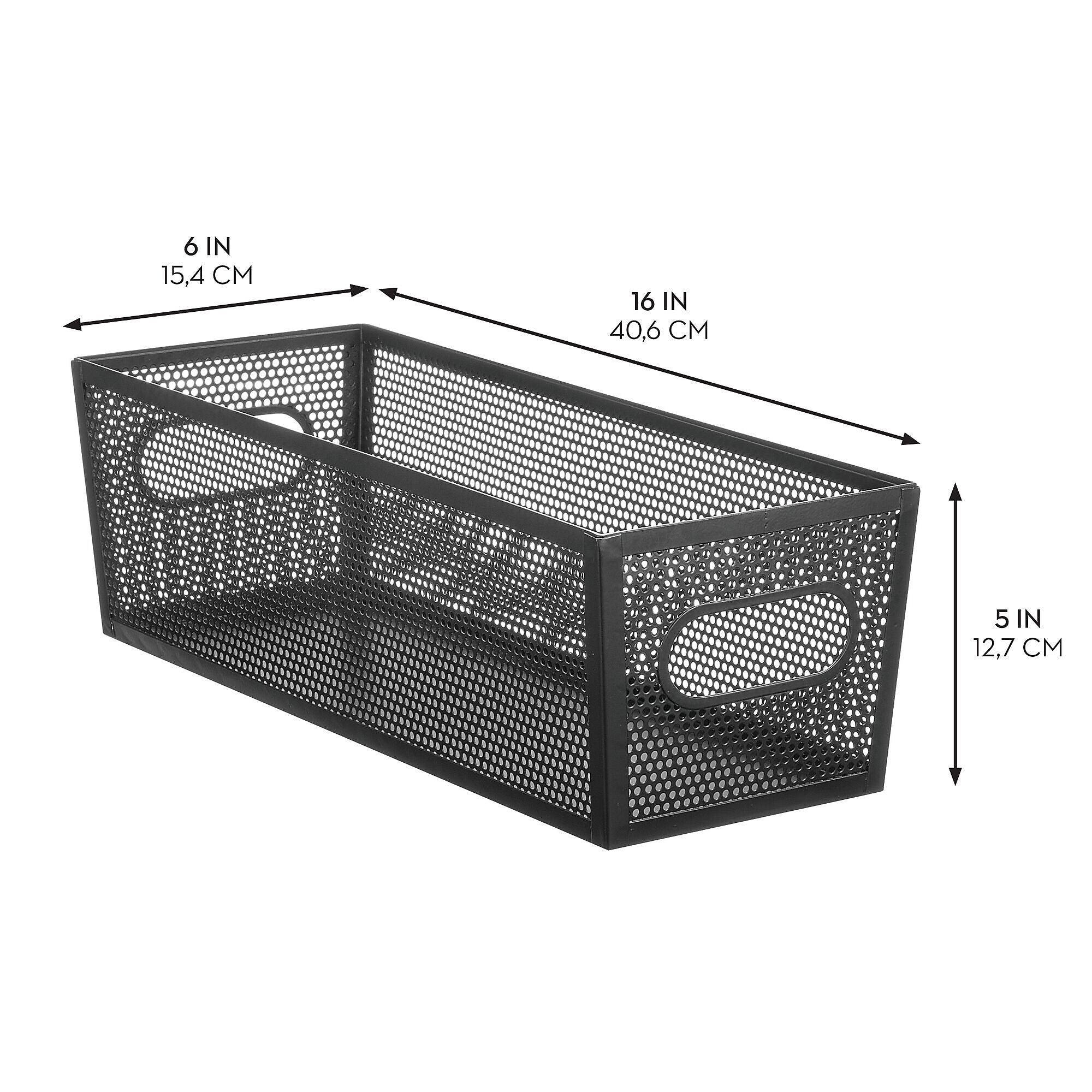 mDesign Steel Organizer, Matte Black (25991)