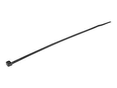 StarTech 1000 Pack 8" Cable Ties - Black Large Nylon/Plastic Zip Adjustable Network Wraps UL TAA Nylon Tie (CBMZT8BK)