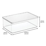 iDESIGN Hinged-Lid Organizers, Clear, 4/Set (27813M4)