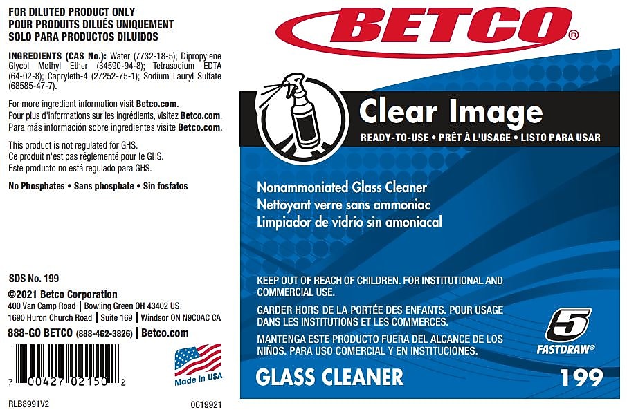 Betco Clear Image Secondary Label, 24/Pack (1999090)