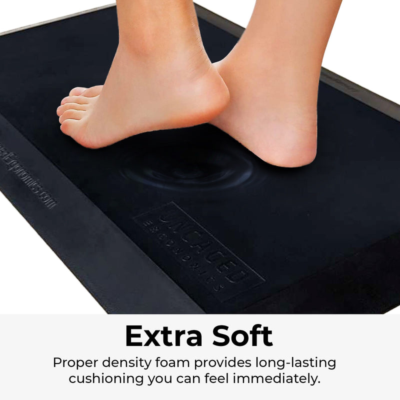 Uncaged Ergonomics Anti-Fatigue Mat, 34" x 20", Black (MAT34)