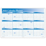 2026 ComplyRight Full Calendar Planner 36" x 24" Yearly Dry Erase Wall Calendar, Blue (J0056BL)